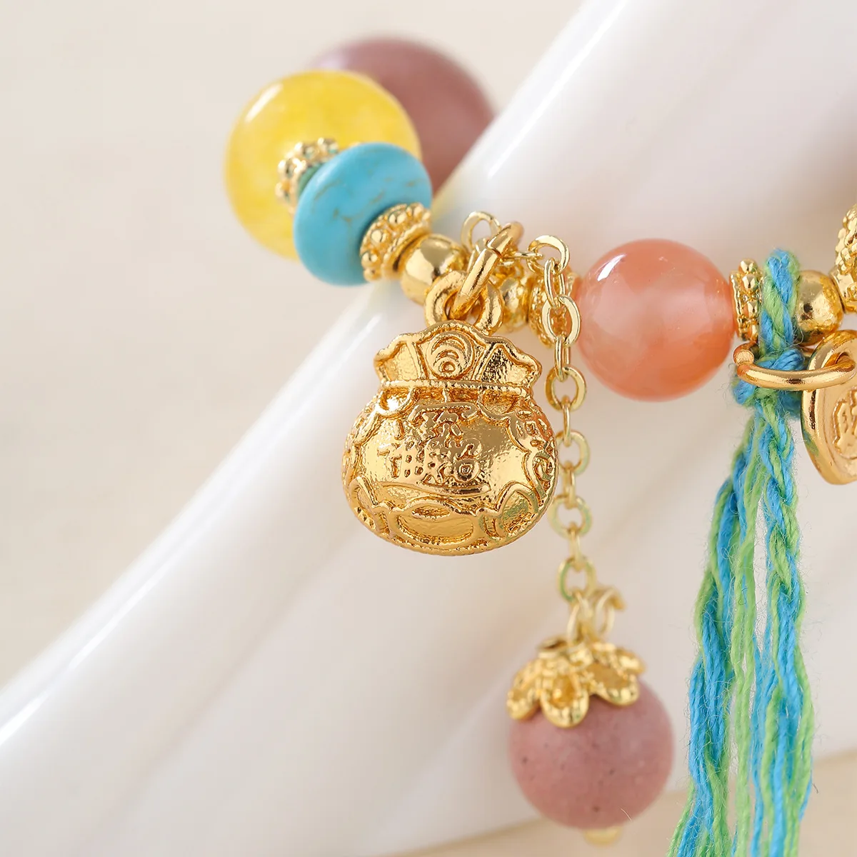 Chinese Style Pink and Fragrant Bead Bracelet Handmade Chinese Medicine Bracelet Couple Buddha Beads Gathered Wealth HandString
