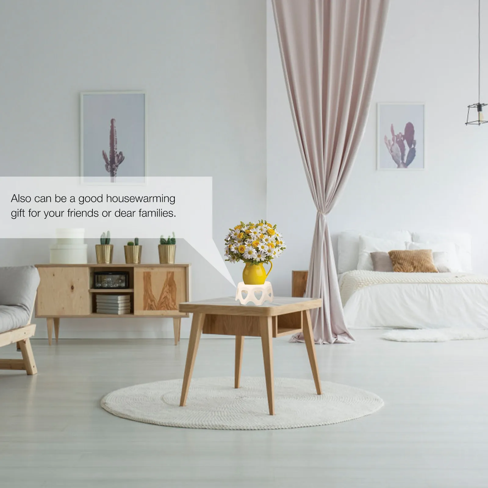 

1 шт. Напольная подставка для цветов, усиленная, с полым основанием, для горшечных растений, балконная подставка для цветочных горшков, декоративная полка