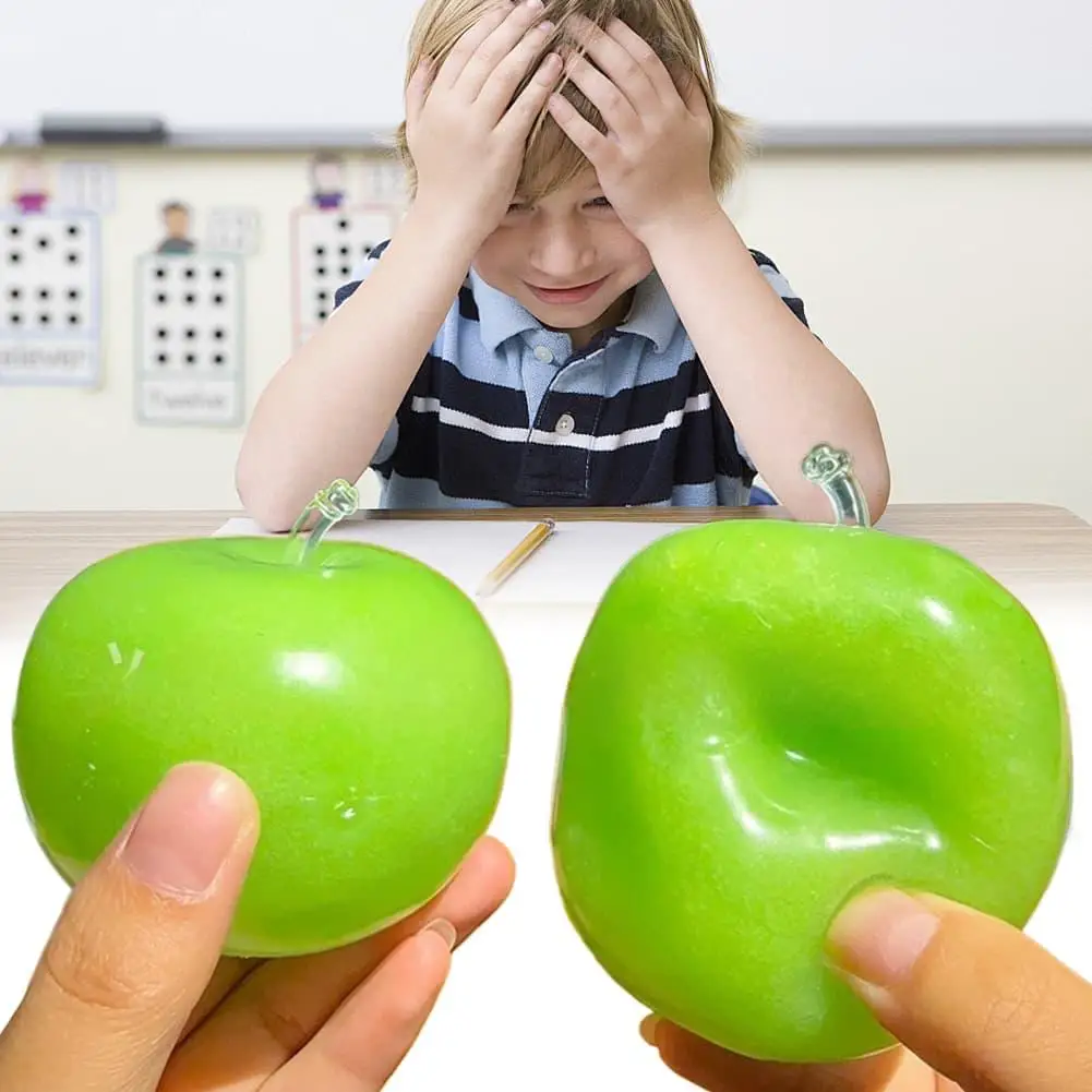 Superweiche quadratische Fidget-Spielzeuge – Quetschbares Apfel- & Honigkäse-Quetschspielzeug, transparentes Frucht-Quetschspielzeug, lustiges Anti-Stress-Sensorikspielzeug für – Detail 8