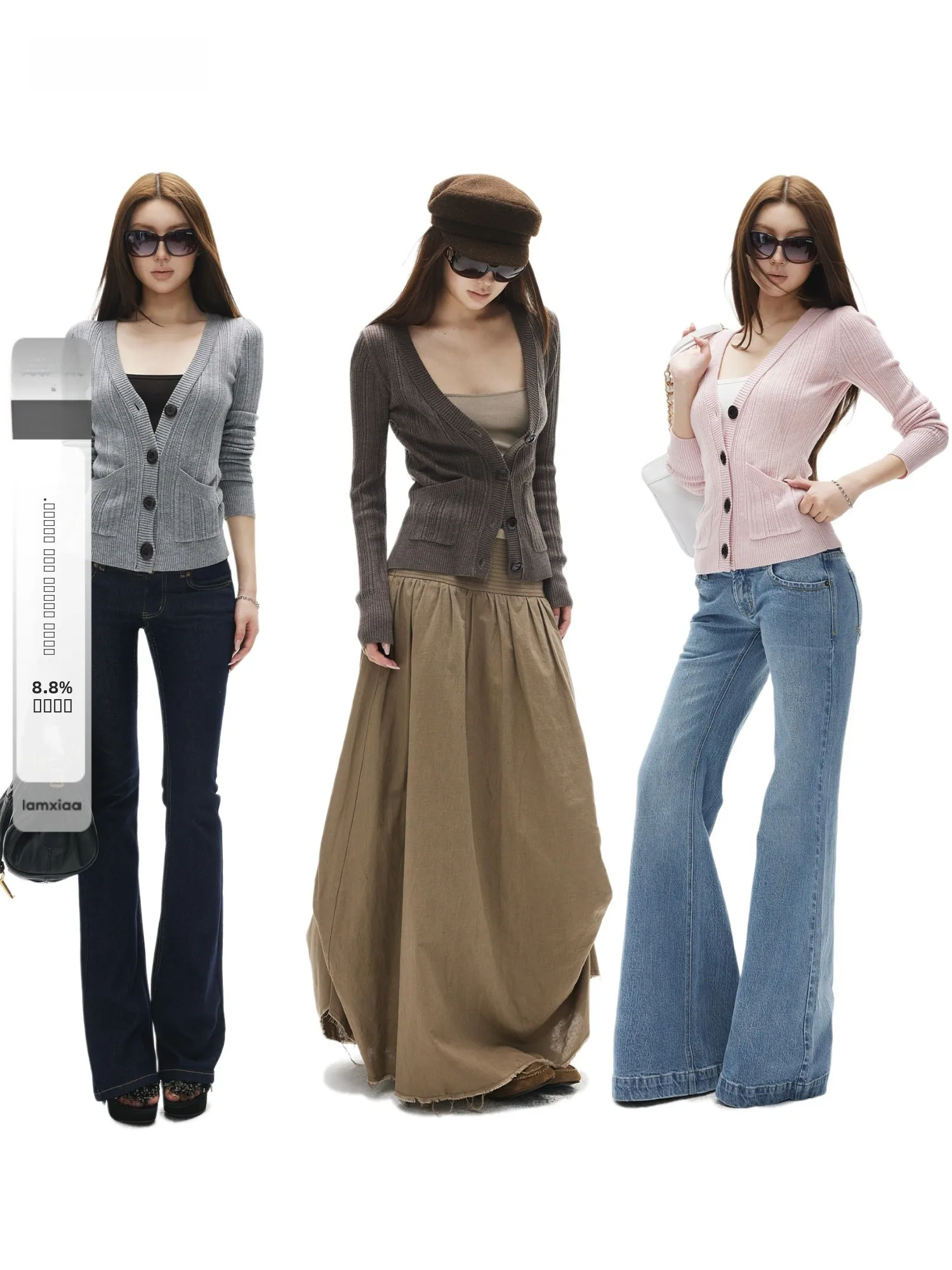 

Женский кардиган Slim Fit из шерстяной смеси с V-образным вырезом на пуговицах, с длинными рукавами, стандартной длины, доступны различные цвета