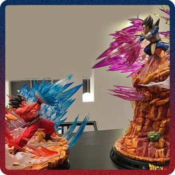 드래곤 볼 Lgbej La Yonsei Vs 손오공 운명 결투 PVC 천국 파도 수제 모델 장식 선물 컬렉션, 27cm 