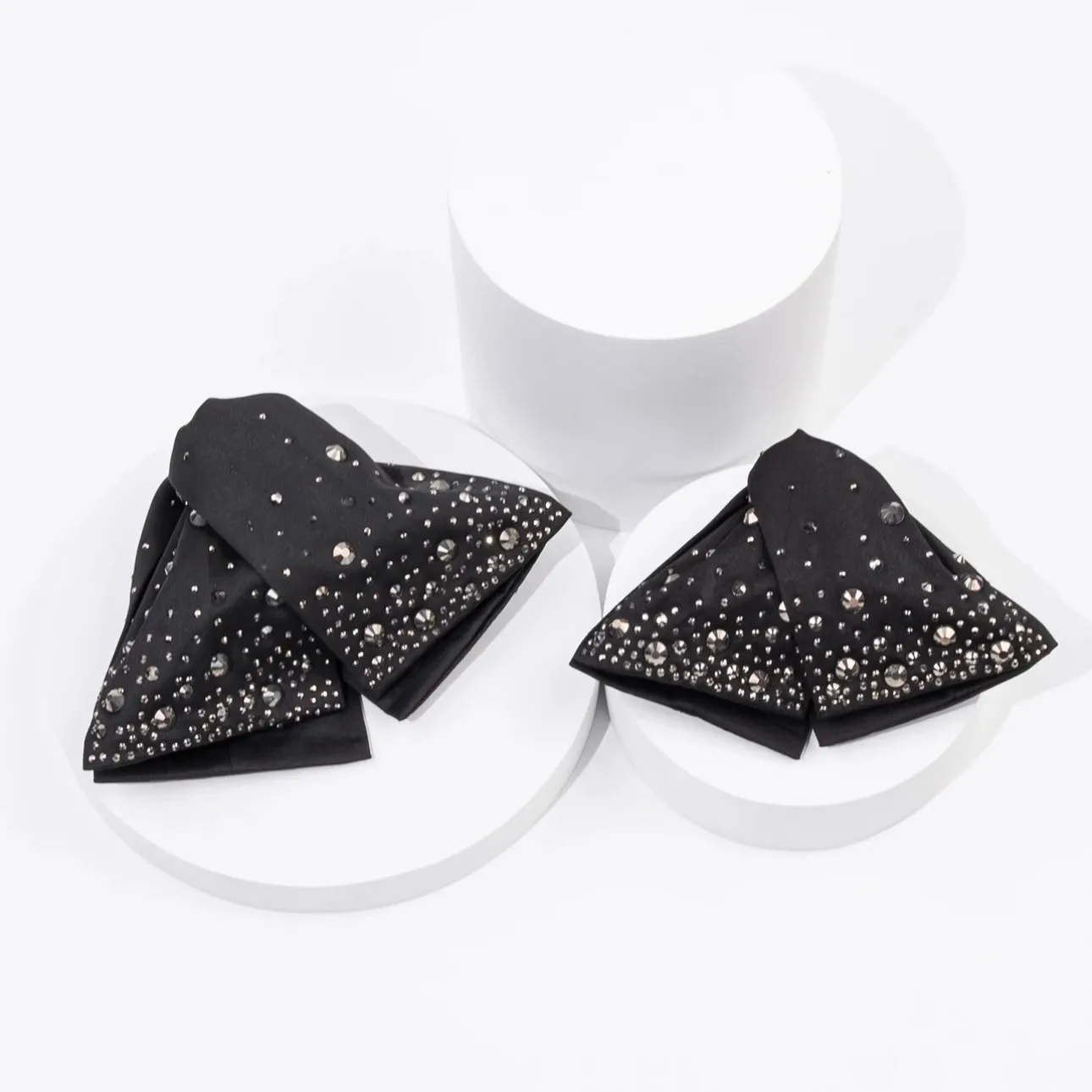 مشبك شعر كوري أنيق على شكل مثلث مرصع بالنجوم للنساء، مشبك ذيل حصان كلاسيكي خلفي من الرأس للنساء #2