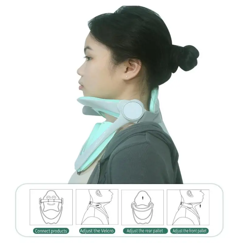 قابل للتعديل جهاز سحب عنق الرحم مصحح الوضعية طوق عنق الرحم الأقواس دعم نقالة العمود الفقري حامي لتخفيف الآلام