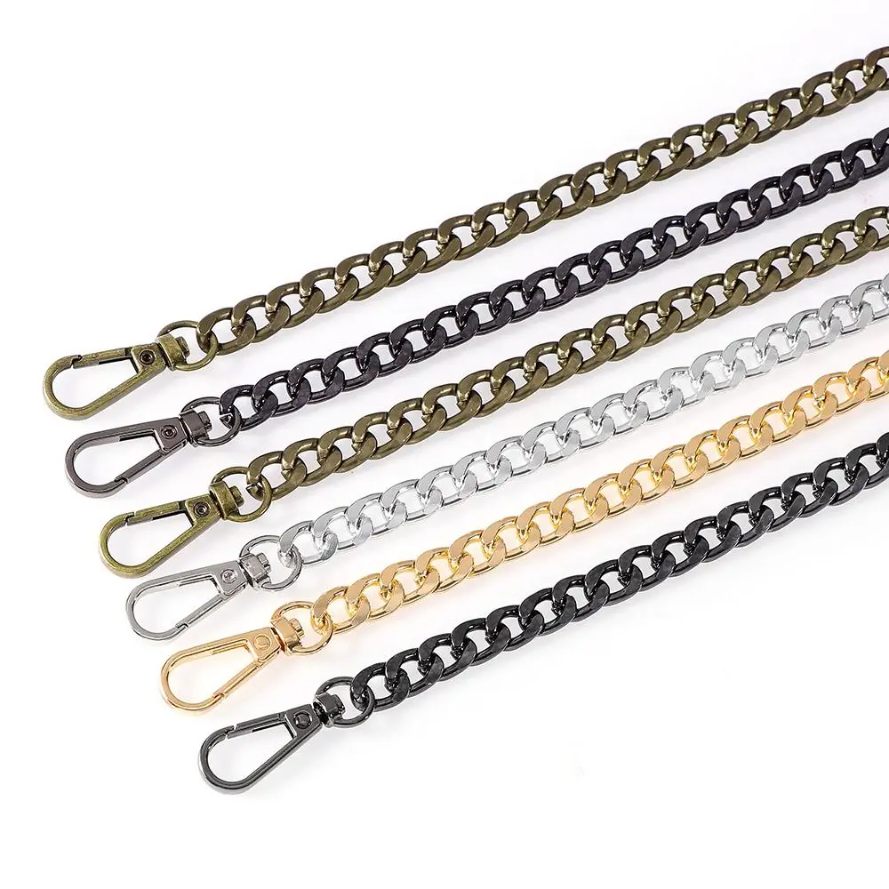 Metal Short Replacement Purse Chain DIY Buckle Chain Bag Extension Chain Flat Chain Handbag Accessories Purse Strap Extender