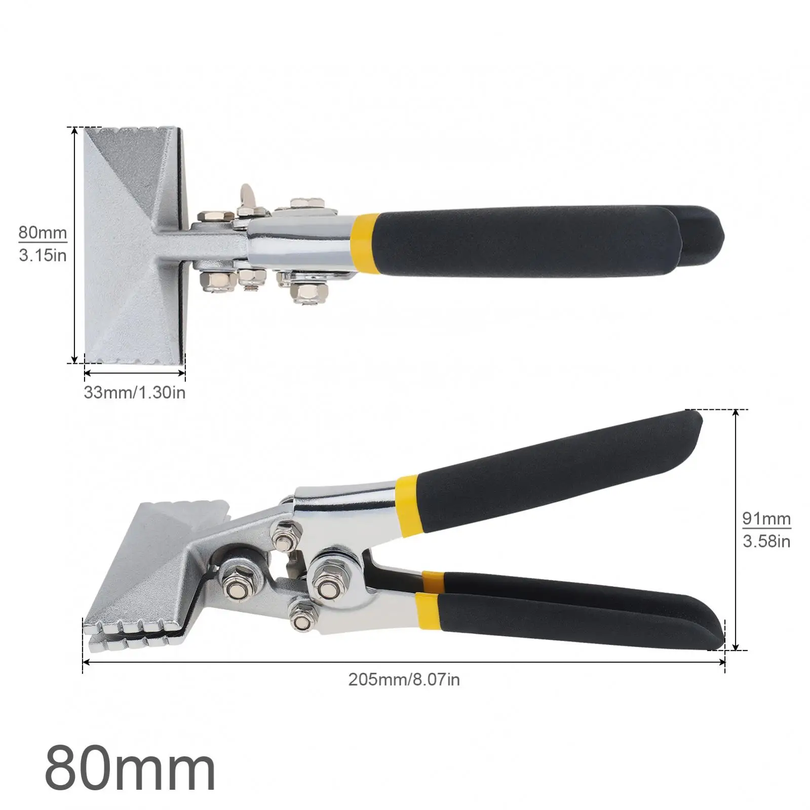 80mm/150mm Hand Seamer Jaw Sheet Metal Bender Tools Form Edge Seamer Seaming Plier for Bending Sheet Metal Seamer Tools