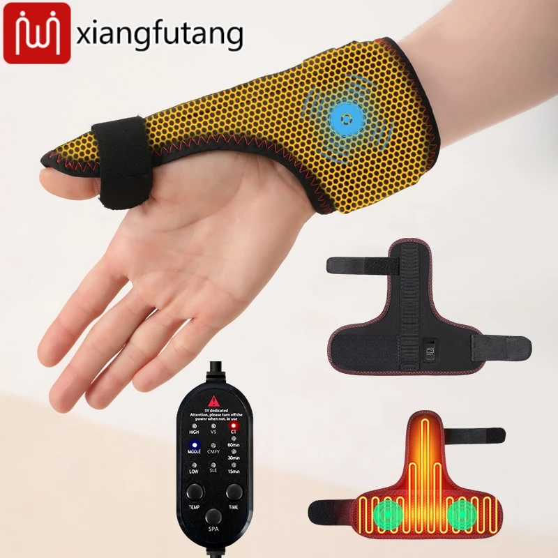 

Heating Thumb Wrist Support Brace with Vibration Massager Electric Heated Finger Pad Thumb Stabilizer for Carpal Tunnel Relief