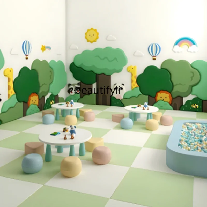 Anti-collision wall sticker soft bag background wall bed circumference 3D three-dimensional decorative backrest wallpaper