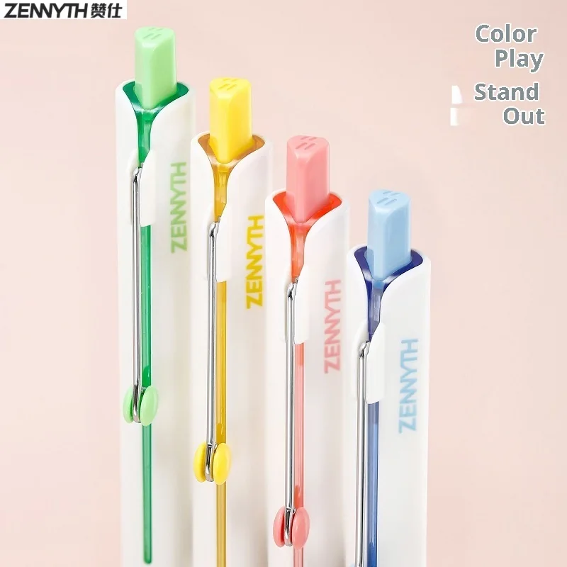 

​ Набор гелевых ручек Zanshi 0,5 мм, классический дизайн с цветными блоками, черный, 0,5 мм, гладкий, для письма, устойчивый к размазыванию, для учебы, без стресса, испытание