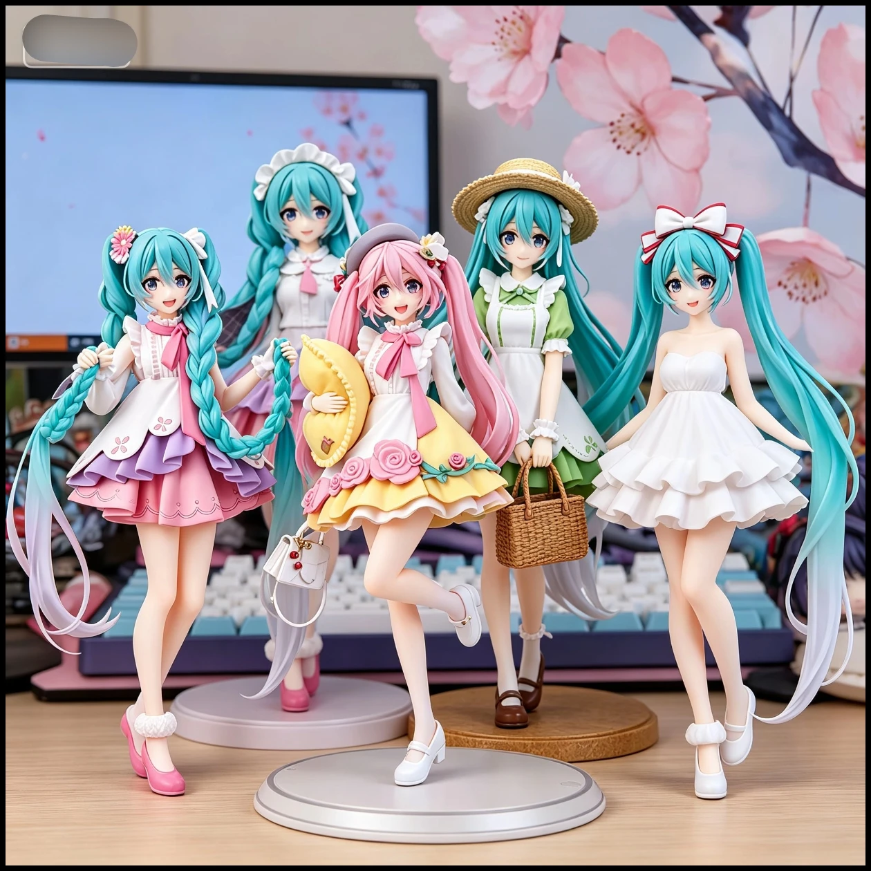初音ミクフィギュアアニメボーカロイド像日本のかわいいオタクコレクタブル人形デスクトップ装飾モデルガールファンへのプレゼント未来へ