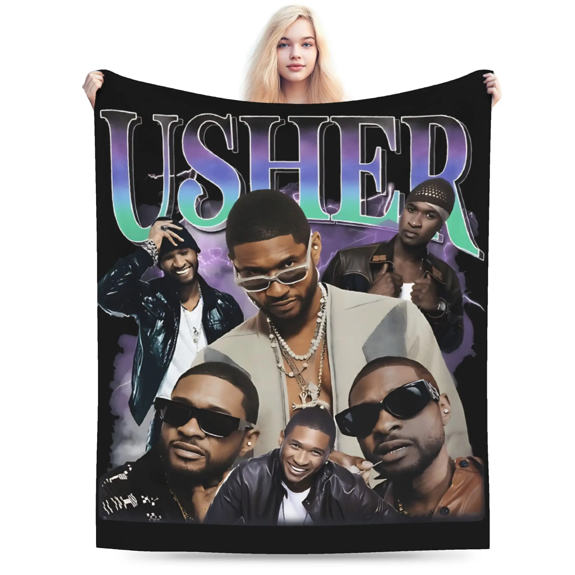Soft Blanket Children Picnic Chris Brown And Usher The Rb Tour Throw Blanket  Raymond And Brown Flannel Bedspread For Bed Cover