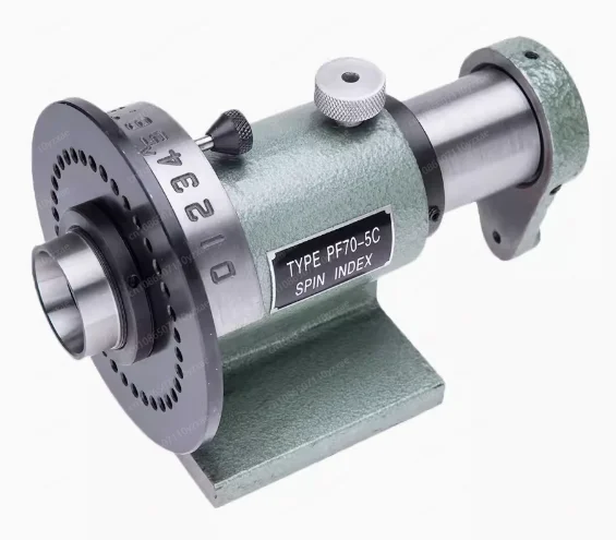 PF70-5C simple indexing head 5C chuck equal split drilling and milling grinder can be connected to 2 3 4 5 inch chuck