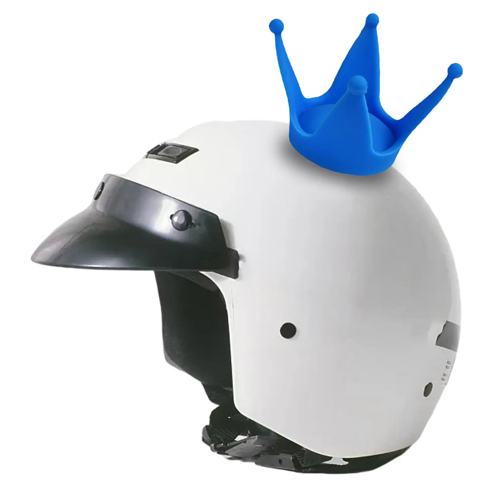 Cute Helmet Crown Sticker Reusable Suction Cup Hat Decoration for Motorcycle Bike Helmets Accessories for Cosplay Party Use