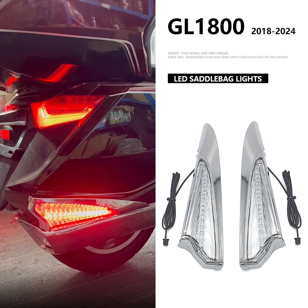 

NEW GL1800 Motorcycle Accessories Saddlebag LED Light Case For Honda Goldwing GL1800 F6B 2018-2024 2019 2020 Saddlebag Lights