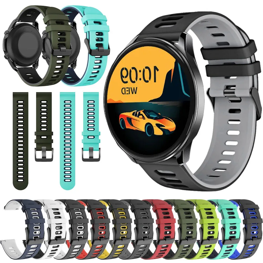 

Sports Rubber Strap for Blackview X20 Swim Silicone Soft Watchband 20mm 22mm Belt Replacement Accessorie