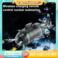 2.4G Electric Submarine RC Speed Boat With Lights Mini Wireless Remote Control Diving Model Waterproof Boat Kids Toys Xmas Gifts