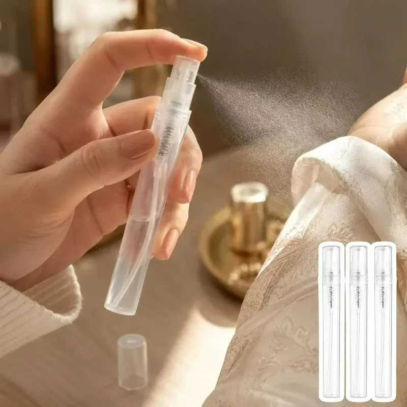 50/10x Mini Perfume Spray Bottle Portable Travel Transparent Spray Bottles Transparent Cosmetics Sample Thin Vials Supplies