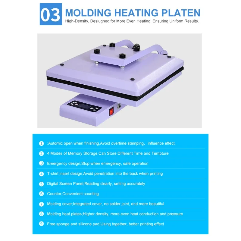 Pressa di calore automatica a sublimazione 15x15 per magliette