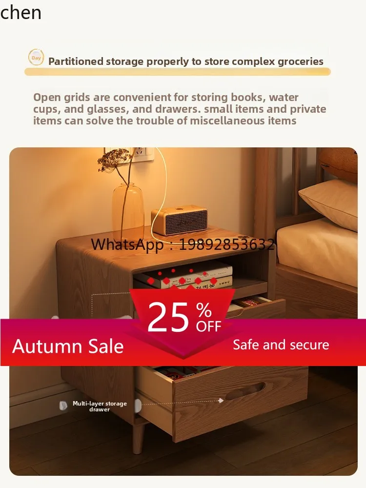 

bedside table simple small solid wood simple small size bedside table living room decoration