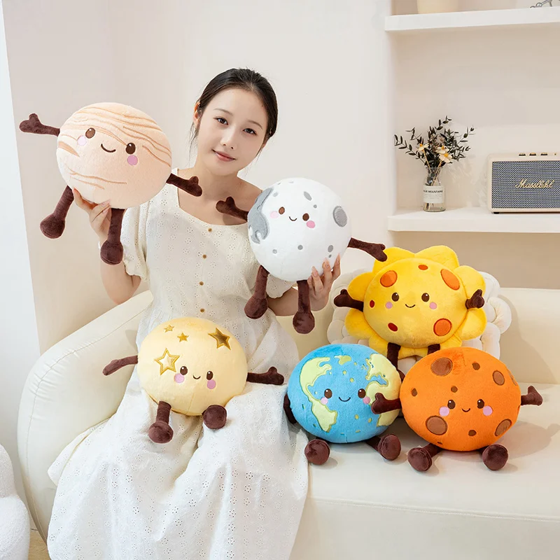 

Lovely Planet Plush Moon Earth Rotundity Doll Mars Saturn Toy Pillow Cushion Soft Gift For Children