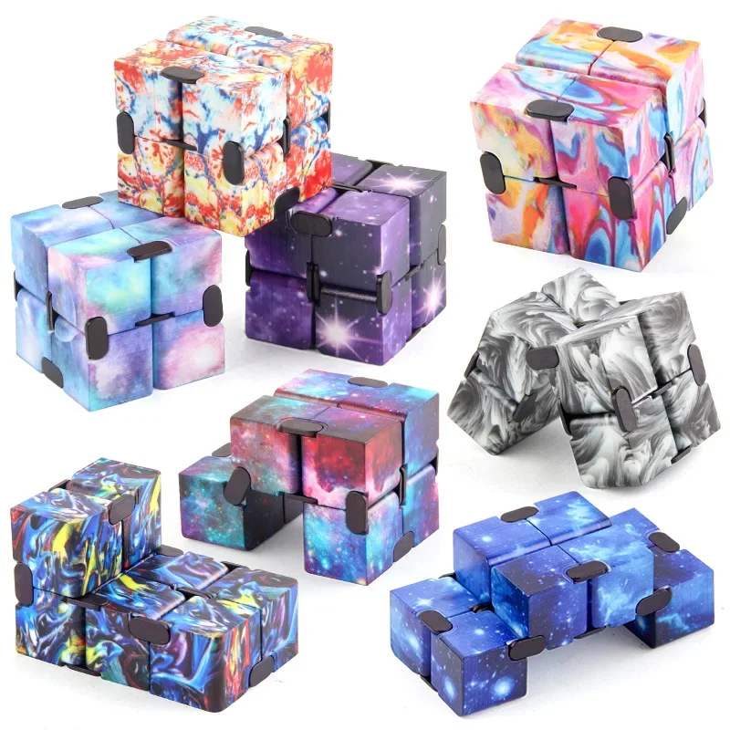 Starry Sky Infinity Magic Cube Square Puzzle Toys Relieve Stress Hand Game Four Corner Maze Children Adult Decompression Toys