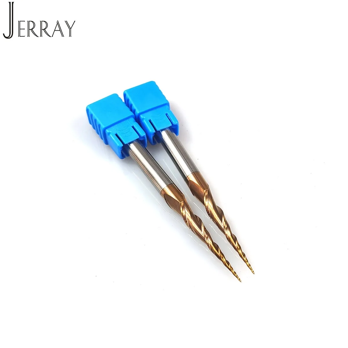 JERRAY R0.1x15xD3.175x38 HRC55 fraises à bout sphérique conique en carbure monobloc fraises cnc fraise CNC fraises