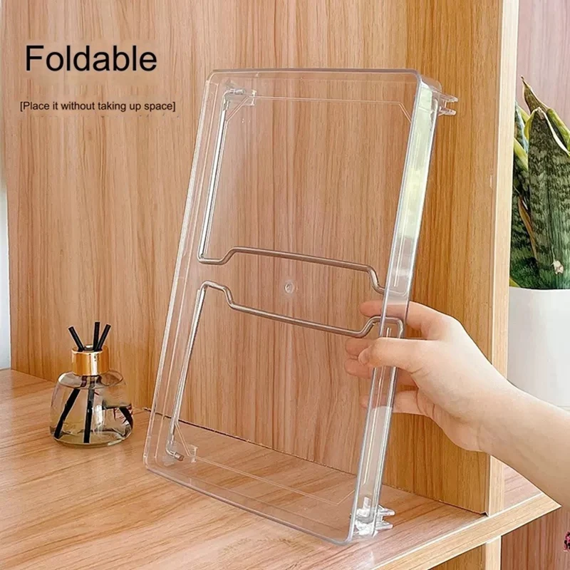 2PCS Transparent Desktop Shelf, Cup Holder, Foldable Shelf, Bathroom Shelf, Kitchen Spice Boxs Holder