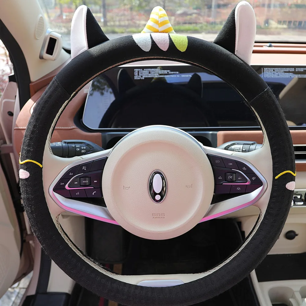 Cooling Unicorn Cartoon Steering Wheel Cover – Breathable & Super Soft!  Non-slip, Breathable, Universal 15 Inch (Approx. 38cm) view 3