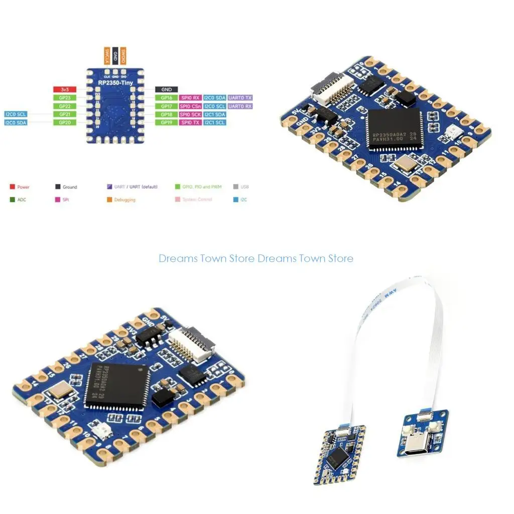 

HX6A RP2350 Tiny Board с Arm Cortex M33 и RISC V Cores