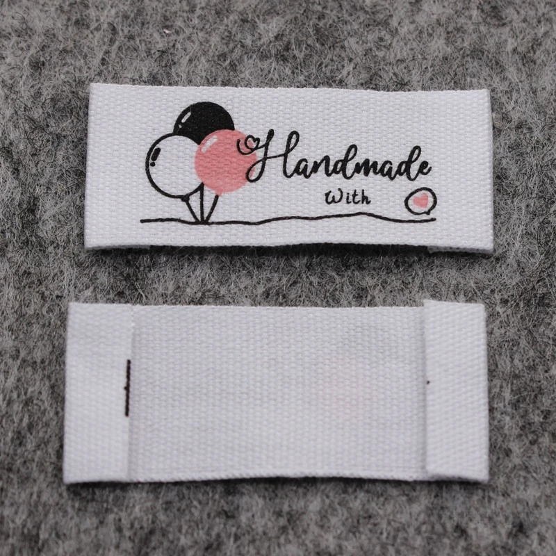 Colorful Cotton Fabric Label: Handmade Sewing DIY Side Tag for Children\'s Clothing Apparel Cotton Neck Label 10PCS