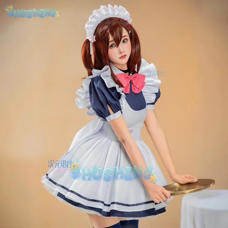 

DAN DA DAN Momo Ayase Косплей Костюм Платье Горничной Униформа Хэллоуин Карнавал Вечеринка Рождественская Игра Ролевая Одежда Одежда для Женщин