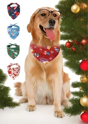 Christmas Pet Dog Bandana 5 Colors Cat Puppy Kerchief Pet Dog Accessories Pet Neckerchief Scarf Dog Saliva Towel All-Season