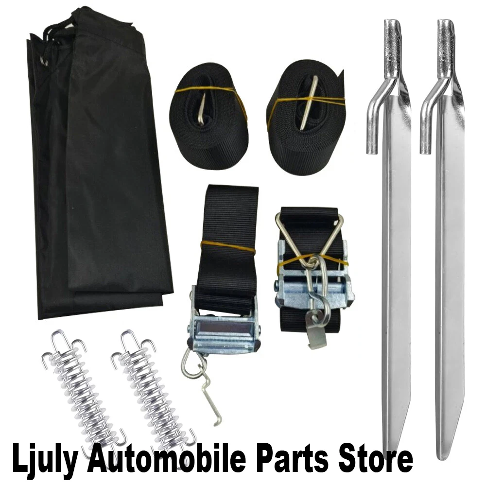 

1set Caravan Kits RV Motorhome Storm Wind Set FOR THULE AWNING STORM HOLD DOWN SIDE STRAPS CANOPY SECURING HOOKS