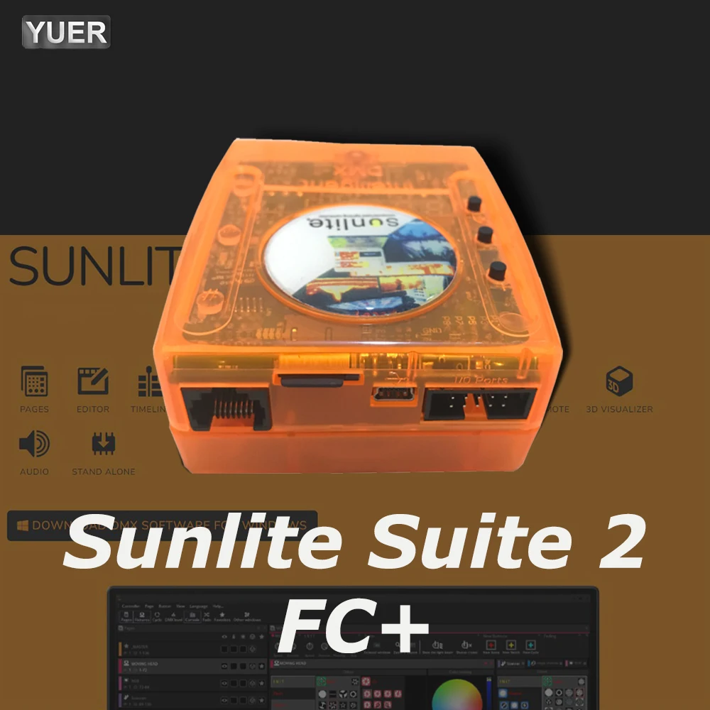 equipamento de dj dmx software controle sunlite suite fc mais efeito iluminacao palco sunlite suite para led par movendo a cabeca 01