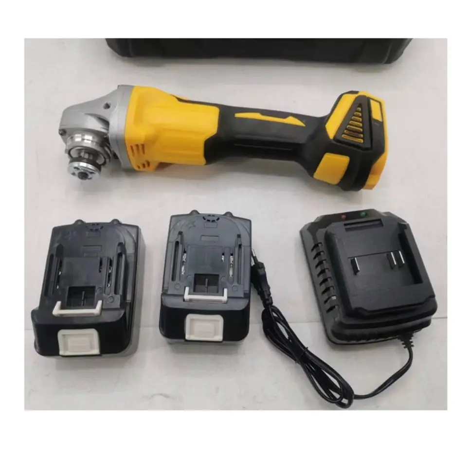 

Hot Sale Grinding Machine Lithium Battery 100/125mm Cordless Angle Grinder 21V Power Tools Set Brushless Electric Angle Grinder
