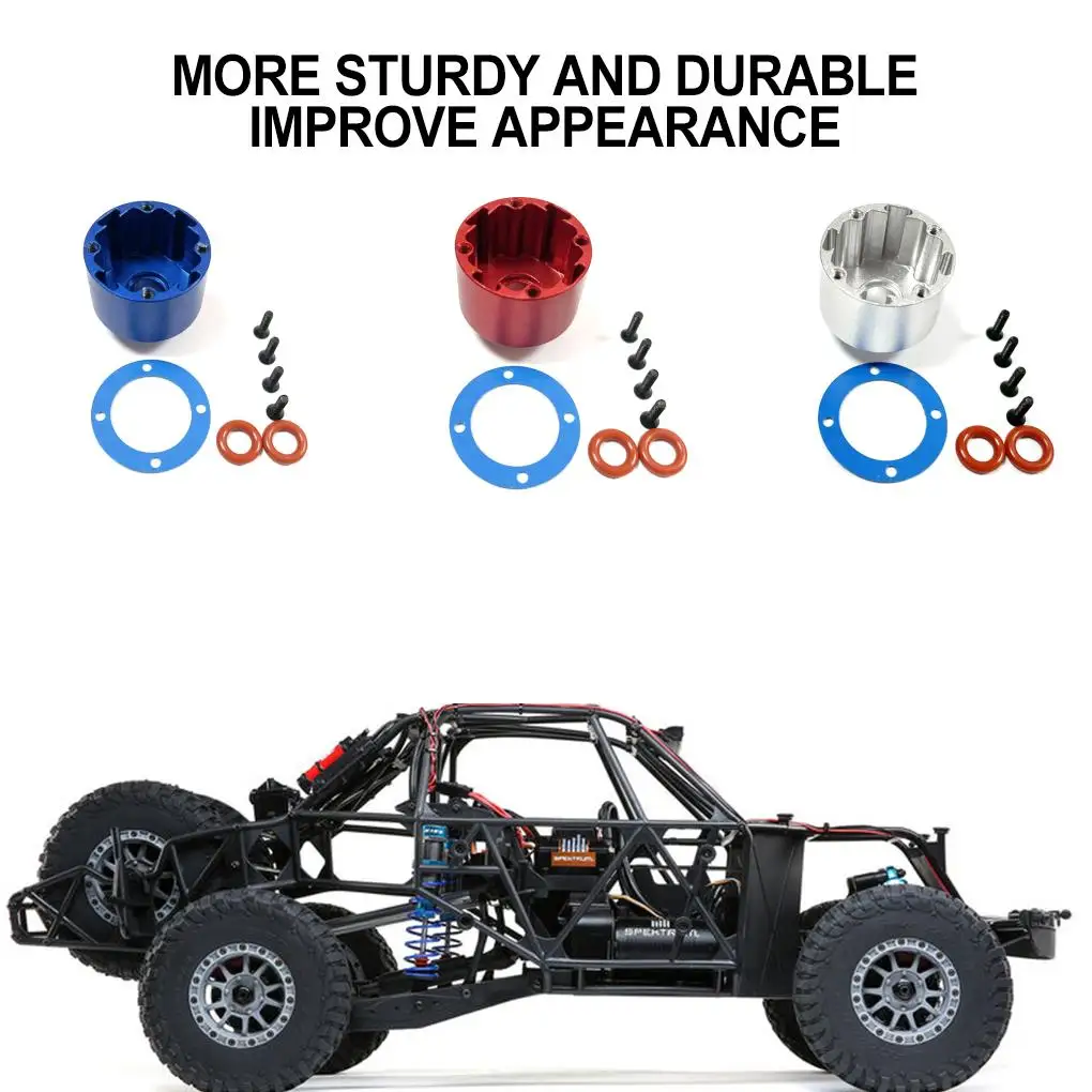 RCGOFOLLOW-Boîtier durable en alliage d'aluminium pour voiture, 2 pièces, pour 1 10 Rc ou.com LOSI Baja Rey versiRC