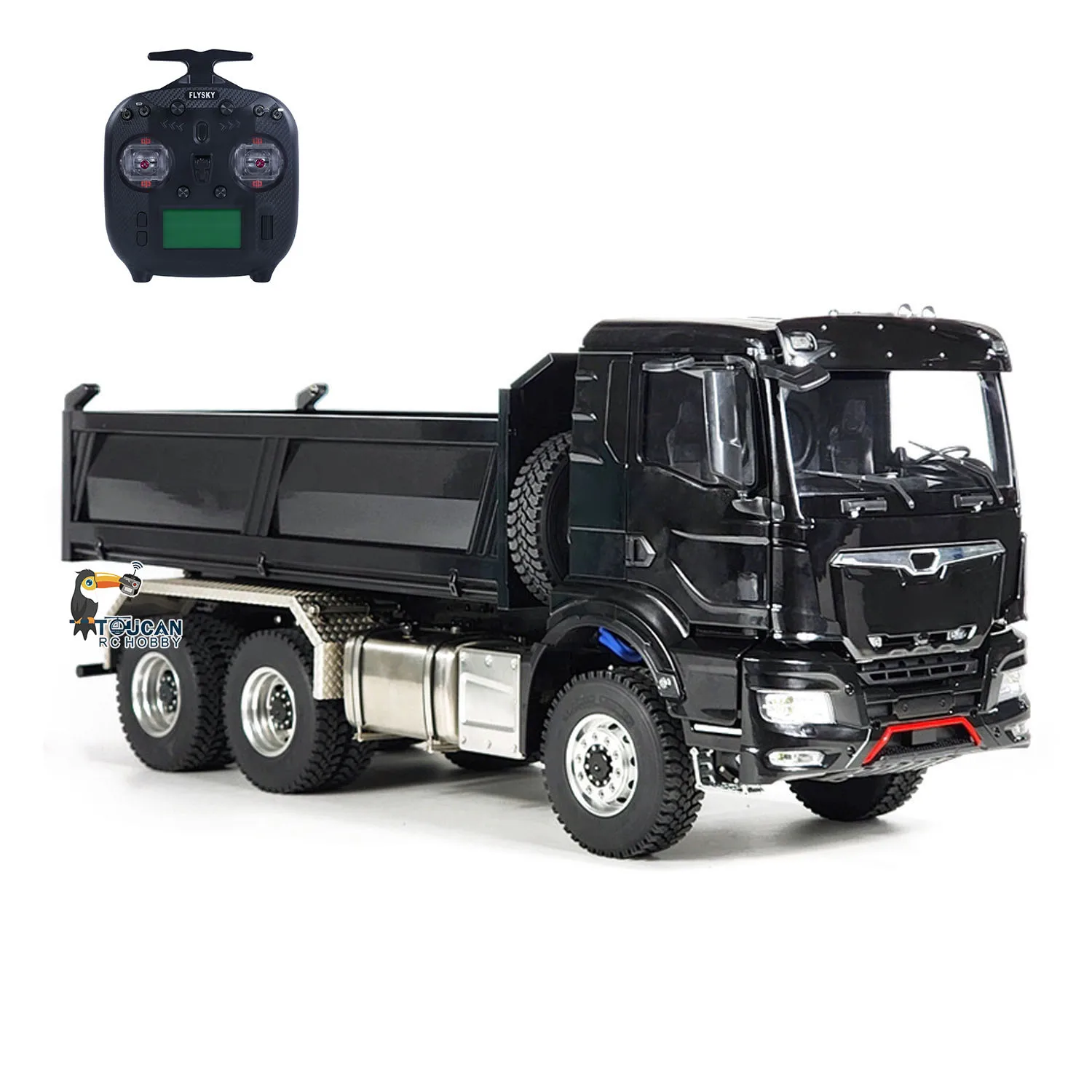 

Toys 1/14 6x6 Hydraulic RC Dumper Trucks Radio Control Finished Tipper Car Metal Cabin Lights Sound Vehicle Model for Boys