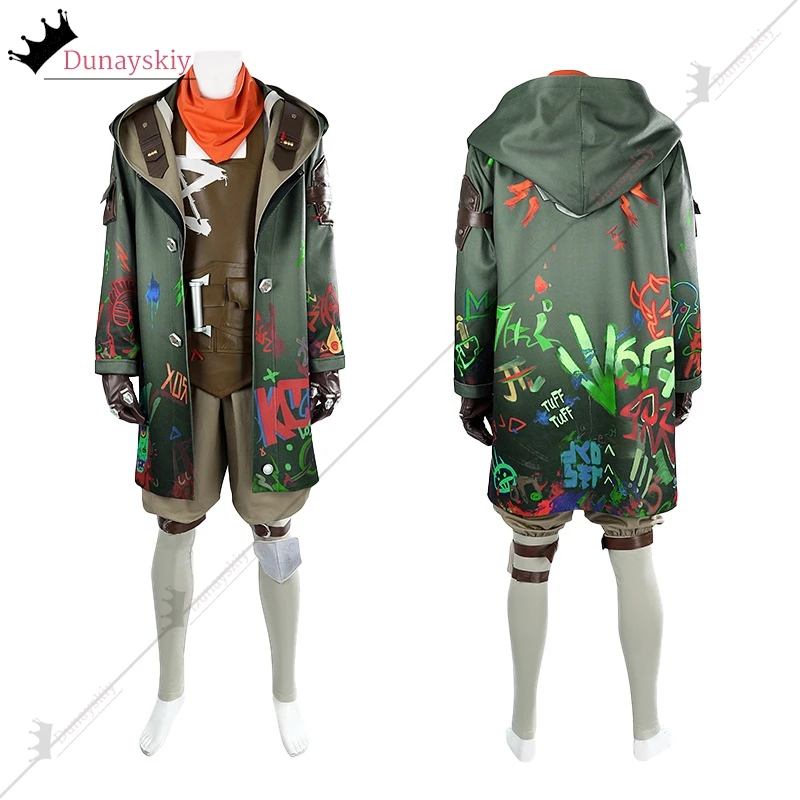 Arcane Ekko Costume Cosplay Il Ragazzo che Shattered Time Gioco Uniforme Gioco Maschera Scarpe Abiti Vestito di Carnevale di Halloween per Uomo