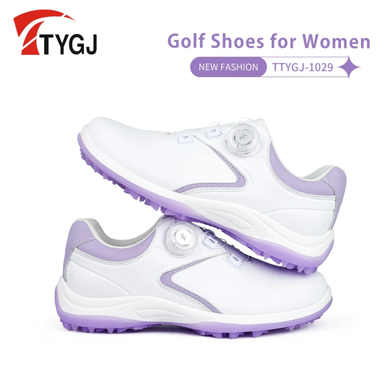 2024 golf shoes Fashion Breathable Lightweight Athletic shoe waterproof For Women Sneakers Comfortable White purple Sport Shoes