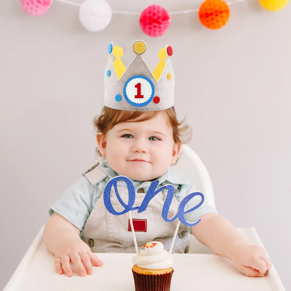 Interchangeable Numbers Crown  Creative DIY Birthday Helmet Adjustable Size for Girls Boys Birthday Party Decor