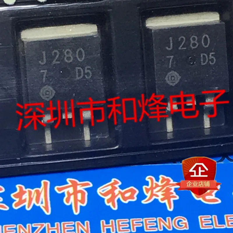 5 pces-10 pces 2sj280 j280 to-263 -60v-30a novo e original no estoque