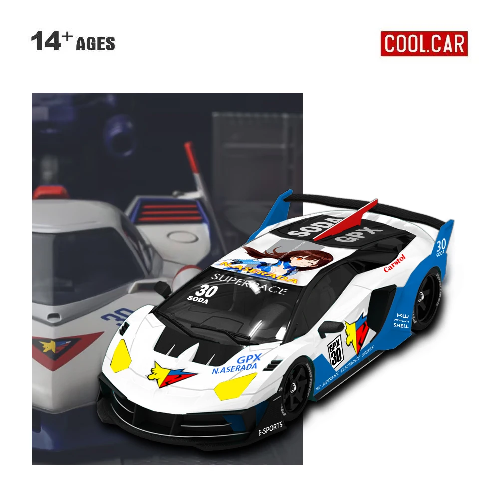 

* Предварительный заказ * Прохладный автомобиль 1:64 GTEVO Superrace Электронная спортивная живопись Модель автомобиля из сплава для коллекции, дисплея и подарка