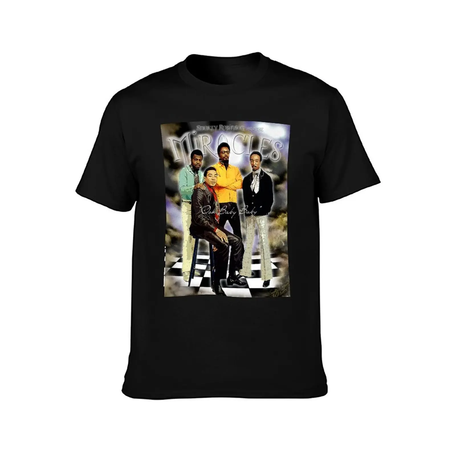 Smokey Robinson & The Miracles Ooh Baby Baby D-2 Poster T-Shirt Relaxed Casual Short Sleeve Tee T-Shirt