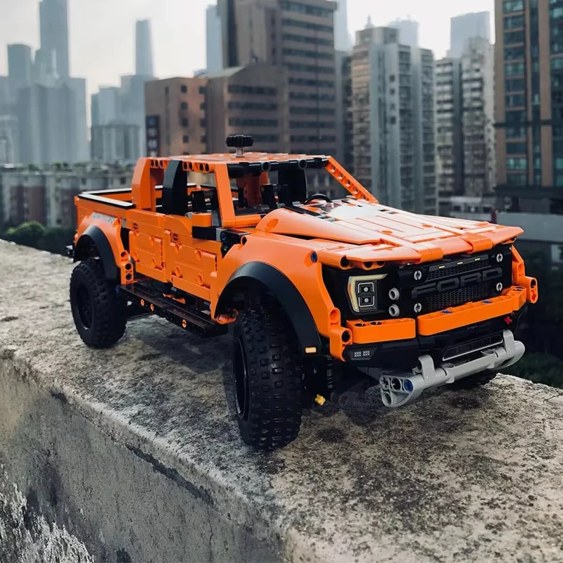 Technical  Ford Raptors F-150 Pickup Truck Sports Car Building Blocks Racing Vehicle Model Bricks Toys for boys and girls Gift