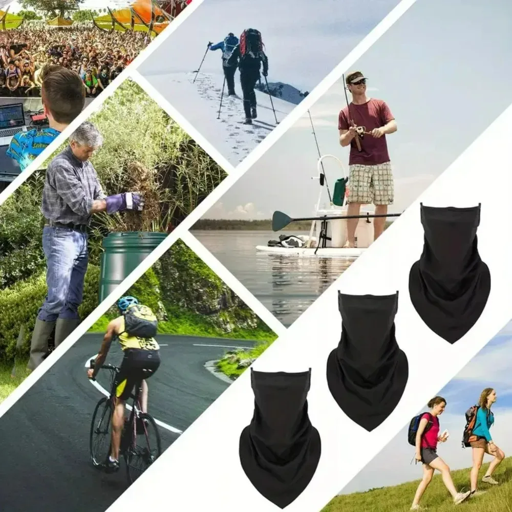 Breathable Scarf Half Face Mask Summer Quick-drying  Hanging Ear Sun Protection Bandana Neckerchief Headwear