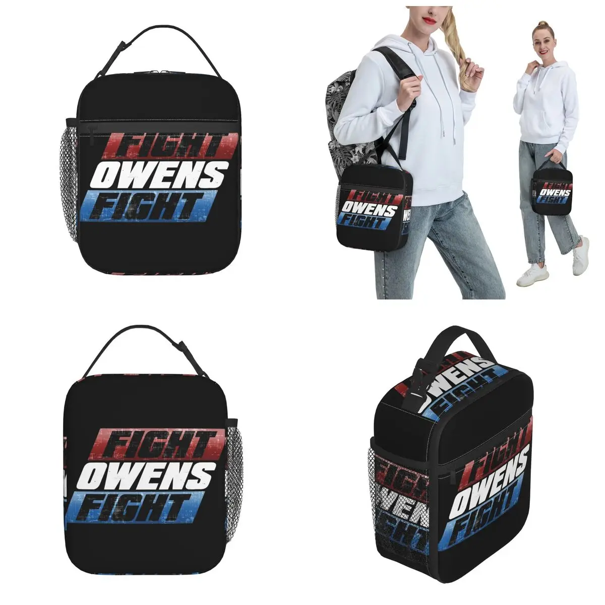 Kevin Owens Fight Owens Fight Insulated Lunch Bag Food Container Portable Cooler Thermal Bento Box For Work