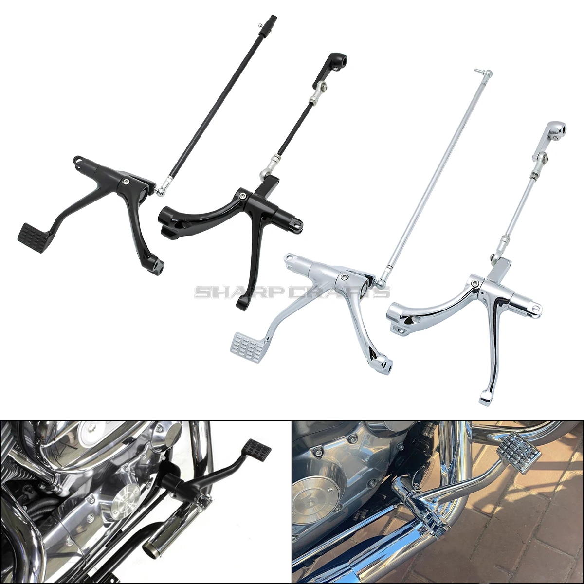 Motorcycle Parts Forward Controls Set With Front Brake Levers Linkage Kit For Harley Sportster Iron XL883 XL1200 72 48 2004-2024