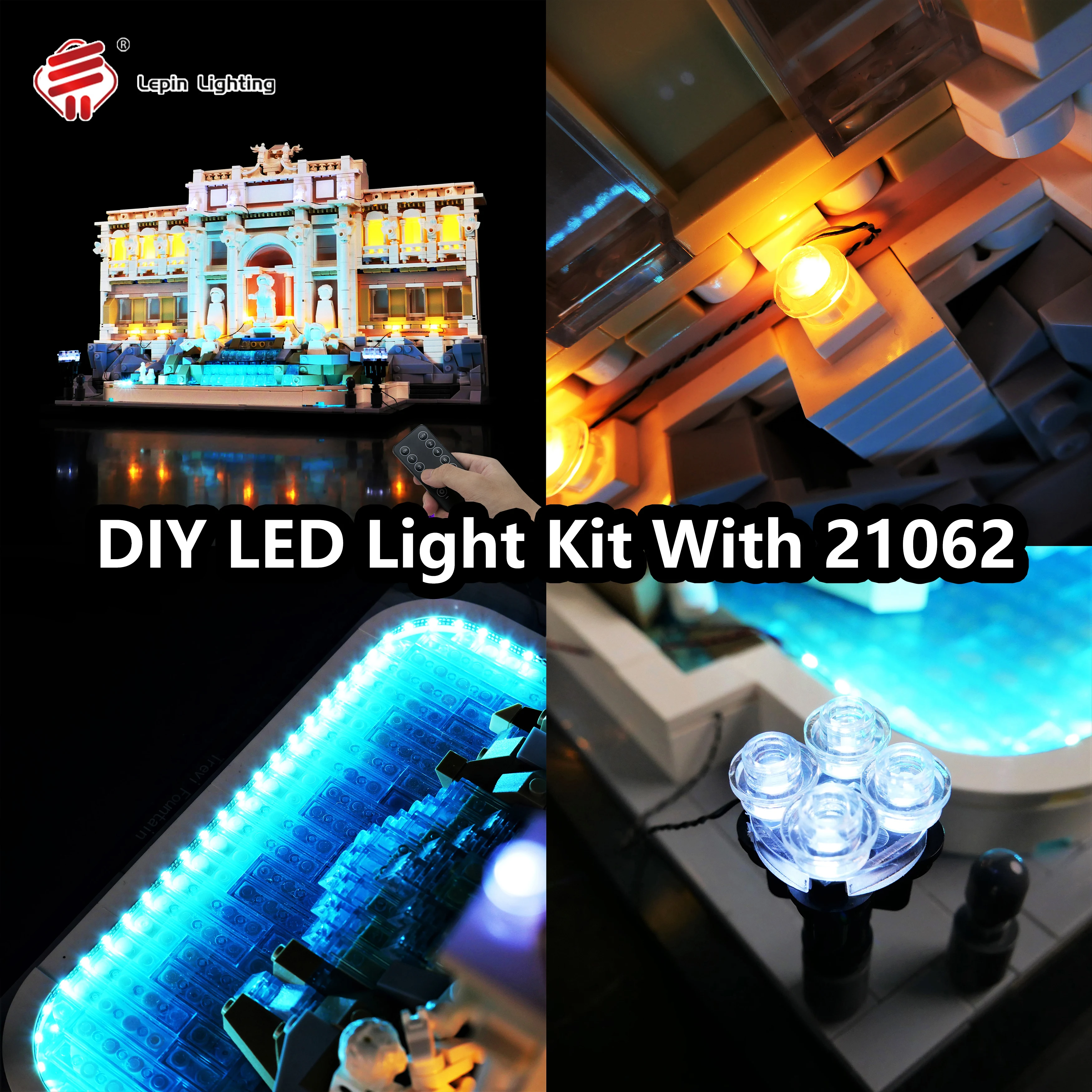 

Комплект светодиодных фонарей «сделай сам», совместимый с моделью фонтана Magic Wishing 21062, декоративным дисплеем с дистанционным управлением