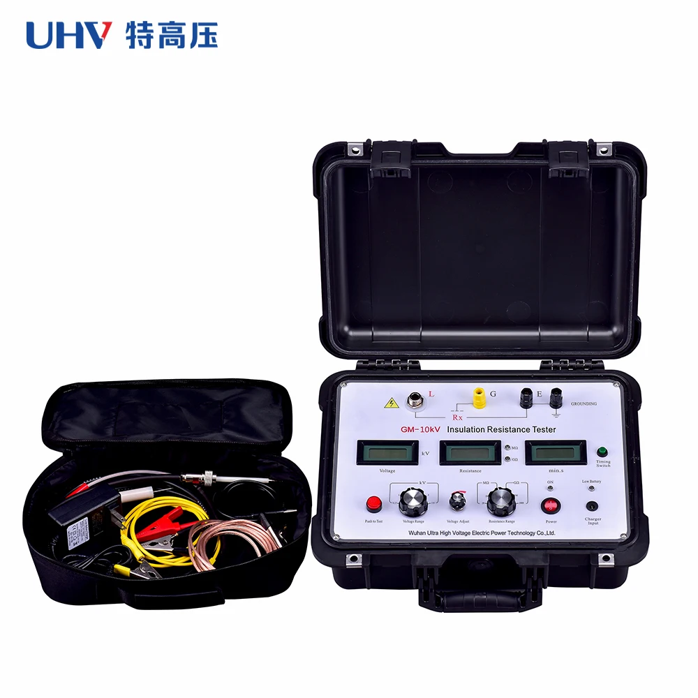 GM-10kV Made In China Potable High Voltage Megohmmeter Digital Insulation Resistance Meter