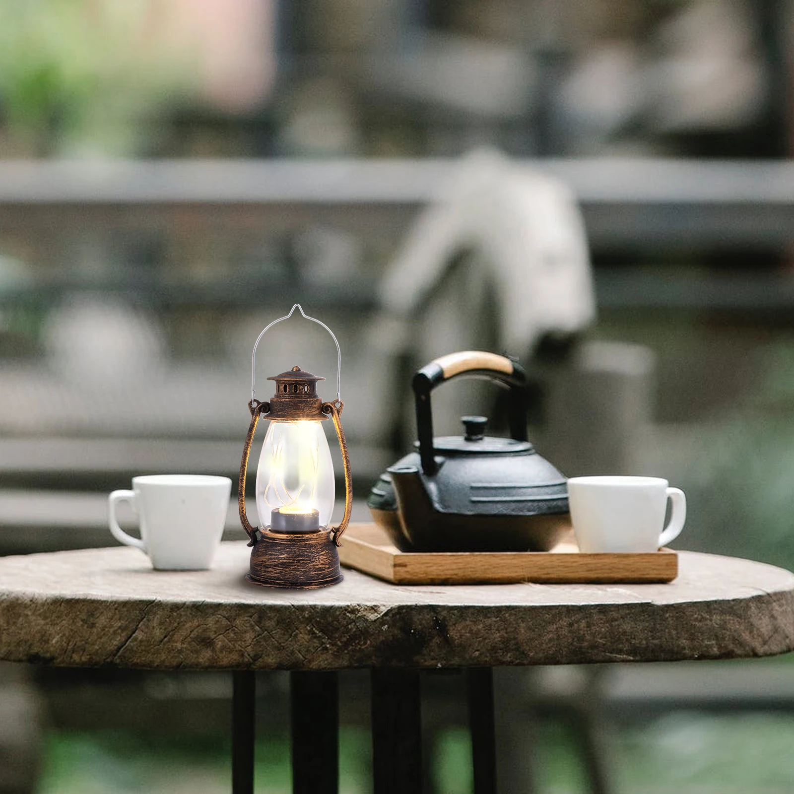 

Retro Lantern Oil Lamp Hanging Light Retro Lamp Decor Plastic Creative Decorative Handheld Portable Lighting Style