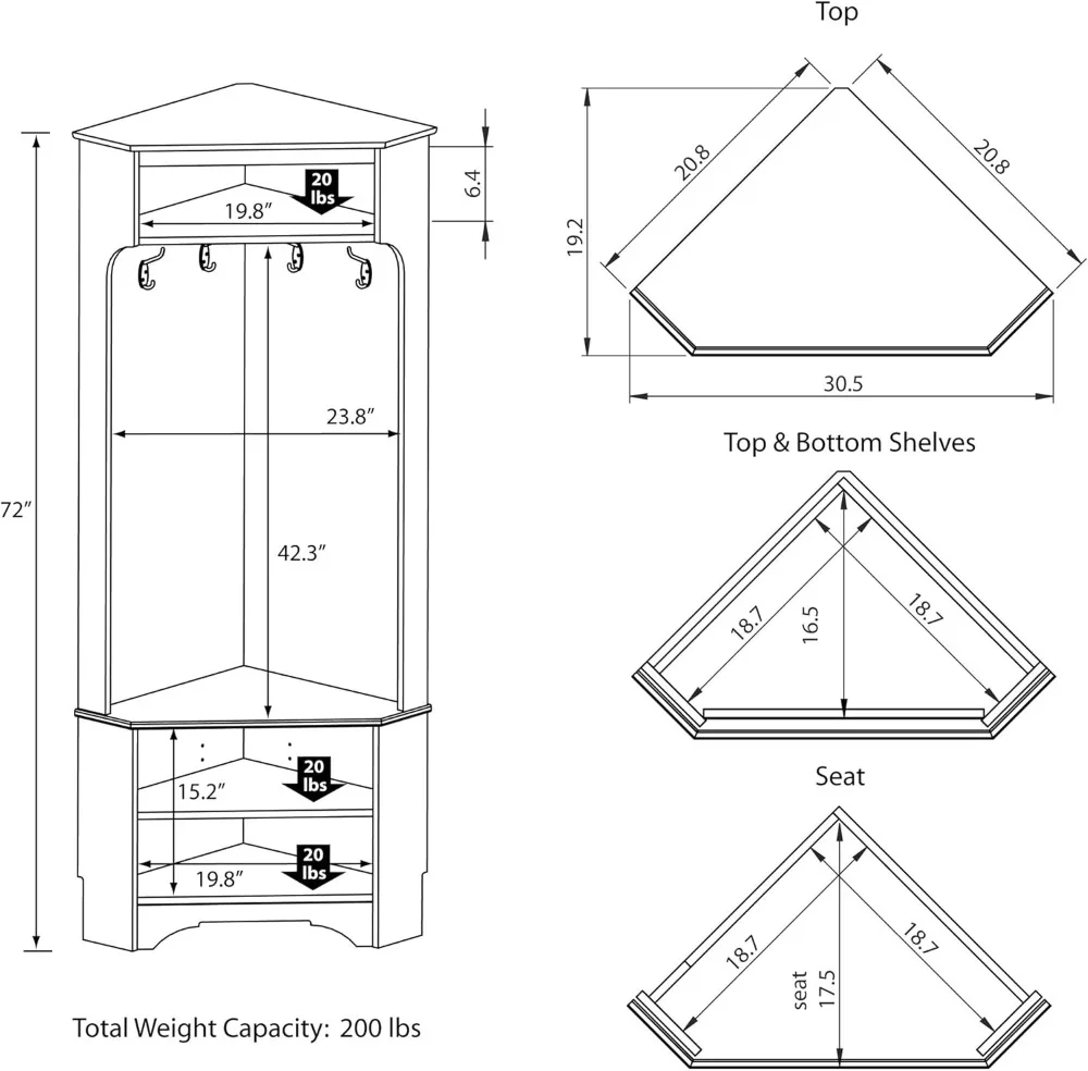 Multifunctional Corner Clothes Rack with Shoe Shelf - Space-Saving Home Organizer for Entryway & Bathroom